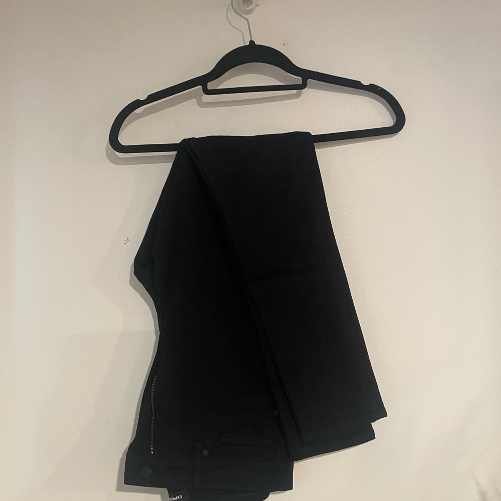 Express Jet Black Pants Skinny Super High Rise 6L